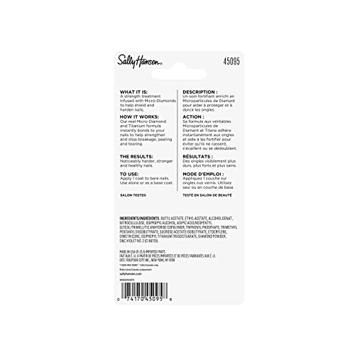 Sally Hansen Diamond Strength Nail Hardener, 13.3ml, Matte Top Coat