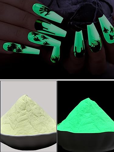 Kalolary 12 Boxes Neon Color Nail Powder Luminous Pigment Nail Powder, Acrylic Nail Powder Art Gradient Powder Rainbow Nail Glitter for DIY Nail