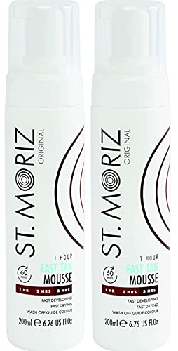 St Moriz Darker than Dark Instant + Fast Tanning Self Tan Mousse (pack of 2) 200ml each