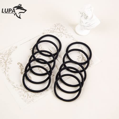 LUPA 100 Pcs Hair Bands for Women, 4mm Snag Free Hair Ties for Girls, Hair Bobbles for Women, Hairbands for Thick Hair, Ponytail Holders, Strong