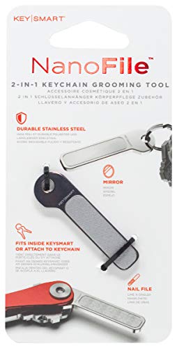 KeySmart NanoFile - 2-in-1 Nail File and Mirror Accessory
