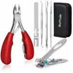 Podiatrist Super Sharp Nail Clippers for Thick & Ingrown Hard Toenail Fingernail. Stainless Steel Clippers Toenail Cutters. Professional Pedicure
