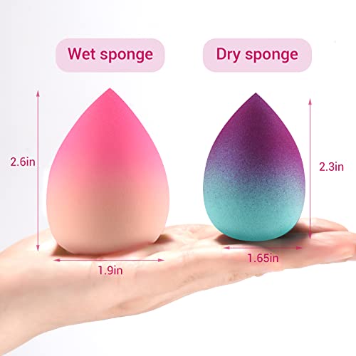 Makeup Sponge Blender DUAIU 3 pcs Gradient Beauty Blender Foundation Sponges Set Concealer Sponge Applicator Sponges…