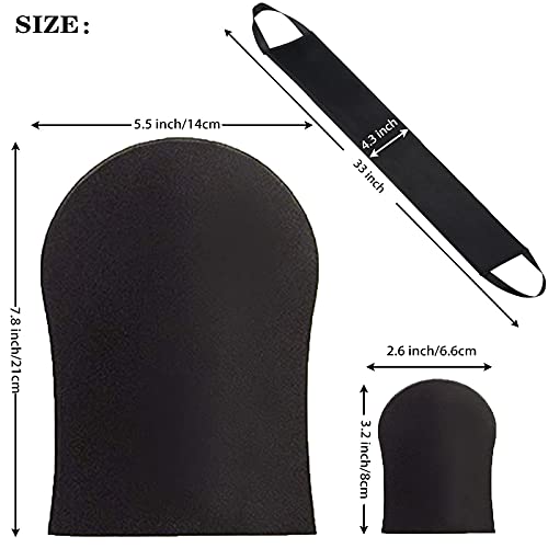 stusgo 3 in 1 Self Tanning Mitt Applicator Kit Mini Face Tan Mitt Back Lotion Applicators Lotion Applicator for Your Back Put Lotion on Back Even