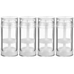 medaheky 4 Pcs Clear Empty Plastic Deodorant Containers Refillable Tubes Deodorant Tube Clear Empty Deodorant Containers Clear Empty for DIY Trav