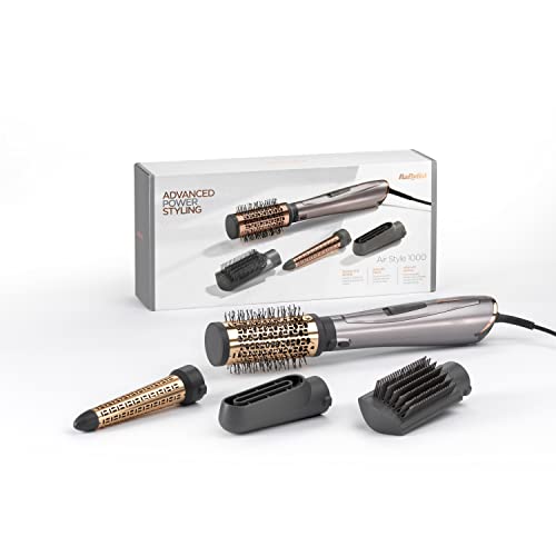 BaByliss Air Styler 1000W, Hair dryer brush, Shape, volume, curl, smooth, dry and style