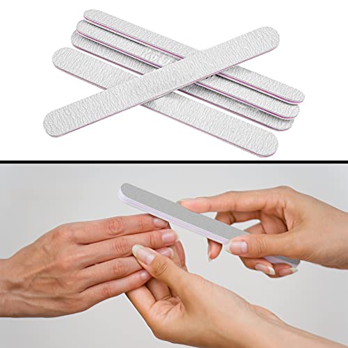 Rnitle 5 Pack Professional Nail Files,Double Sided Emery Board 100/180 Grit,Nail Files for Natural Nails,Nail Styling Tools Pet Grooming Tools fo