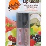 Malibu Sun SPF 30 Sunscreen Lip Gloss, High Protection, Water and Wind Resistant, Coconut and Strawberry, Pack of 2 x 1.5ml