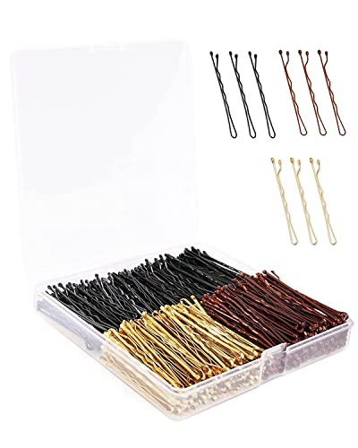 Bellure 150 Pcs Black Bobby Pins with Storage Box Kirby Hair Grips (5.5cm/2.2 in) Hair Pins Good for All Types of Hair Styling Needs for Girls, W