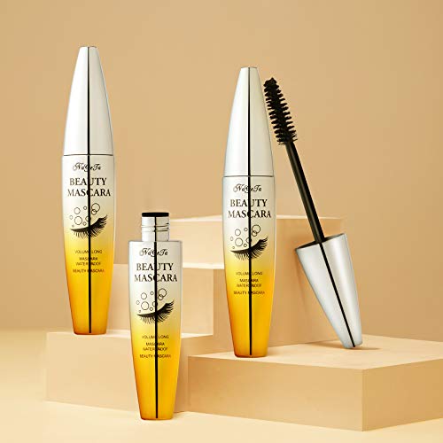 Mimore 4D Silk Fiber Lash Mascara Waterproof Mascara Black Waterproof, Luxuriously Longer, Thicker, Voluminous Eyelashes, Advanced Smudge-proof F