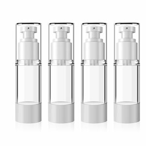 4 Pcs Airless Travel Pump Bottle, Vacuum Press Pump Bottles, Transparent Airless Pump Bottles, Airless Pump Bottle, Vacuum Lotion Bottle, Refilla