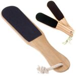 2Pack Double Sided Foot Rasp Manicure File Callus, 2-Sided Wooden Foot File, Hard Skin Remover and Callus Removal, Reusable Foot Rasp for Callus