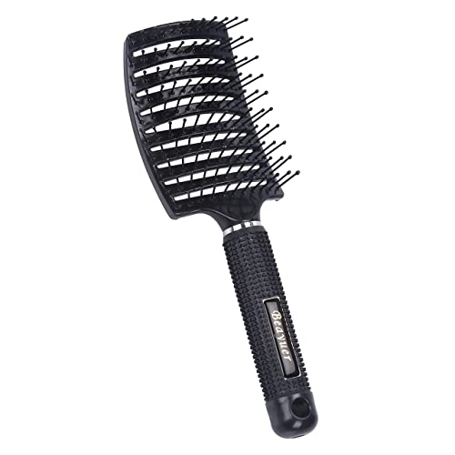 Beayuer Hair Detangling Brush Hair Comb, Professional Curved Vent Styling Faster Blow Drying, Paddle Detangler Hair Brushes Soft Bristles Glide T