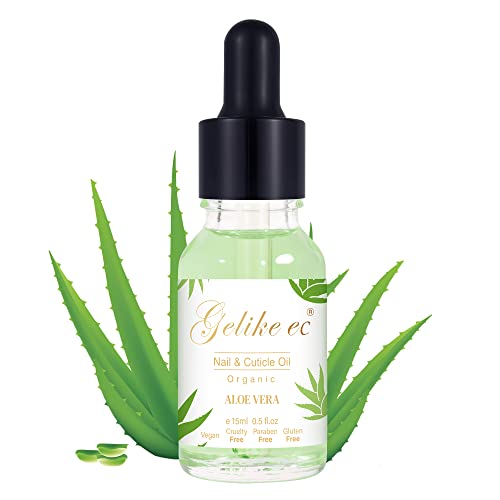 Gelike ec Organic Cuticle Nail Oil 15ml Vitamin B& E Essential Oil Moisturize with Convinient Dropper Design, Nail Cuticles Oils Treatment Damage