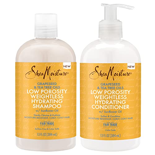 Shea Moisture/Grapeseed & Tea Tree Oils/Low Porosity Weightless Hydrating/Shampoo and Conditioner - 13oz - Deal
