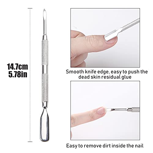 Cuticle Pusher 3Pcs Nail Tools Nail Cuticle Remover Metal Cuticle Pusher Nail Cuticle Pusher Nail Scraper Dual Cuticle Pusher Tool for Fingernail