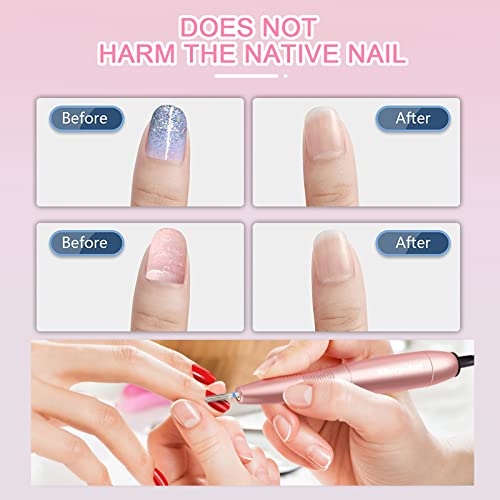 Cuticle Drill Bit, Serlium 30Pcs Professional Carbide Nail Drill Bits with Transparent Storage box for Nail Files Manicure Tools Manicure Pedicur