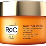 RoC - Multi Correxion Revive + Glow Vitamin C Gel Cream - Anti Wrinkle and Aging Moisturiser - Visibly Plumps and Brightens Skin - Hypo-Allergeni