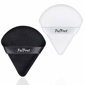 2 Pcs Triangle Powder Puff Face Soft Triangle Velvet Makeup Powder Puffs Setting Loose Powder Triangle Velour Beauty Make up Puff Triangle Face P