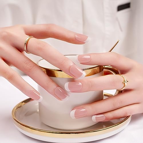 DANNI & TONI 28 Stickers Semi Cured Nail Wraps Soft Self-Adhesive Gel Nail Stickers(Happy-Go-Lucky),Salon-Quality Gel Nail Polish Strips, French