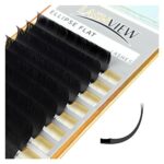 Lashview Eyelash Extensions Individual Lashes 0.20mm D Curl Mix Tray Ellipse Flat False Extremely Lashes Soft Application-friendly Lashes