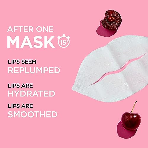 Garnier SkinActive Moisture Bomb Cherry Lip Mask, Enriched With Cherry & Panthenol, Lip Mask For Dry Lips, Nourish & Smooth Lips In 15 Minutes, V