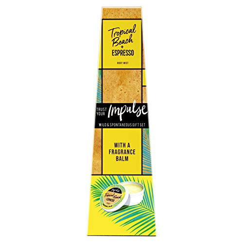 Impulse Wild and Spontaneous Fragrance Gift Set with Tropical Beach and Expresso Body Mist and Balm