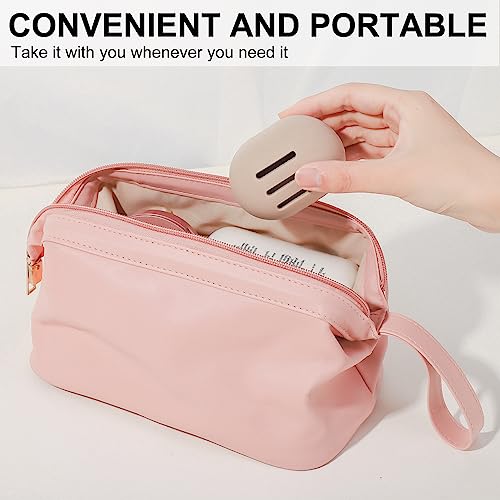 Fuyamp Makeup Sponge Holder Silicone Beauty Blender Holder Travel Case Washable Reusable Makeup Blender Cosmetic Sponge Container for Home