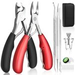 8 PCS Toenail Clippers Kit for Thick or Ingrown Nails, Professional Heavy Duty Ingrown and Thick Toenail Clippers, Sharp Stainless Steel Nail Cut