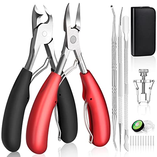 8 PCS Toenail Clippers Kit for Thick or Ingrown Nails, Professional Heavy Duty Ingrown and Thick Toenail Clippers, Sharp Stainless Steel Nail Cut