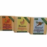 3 x XHC Shampoo & Conditioner Bar - No Plastic Waste - Coconut, Banana & Papaya