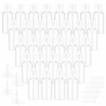 ANECO 30 Pieces Transparent Flip Cap Bottles Clear Travel Containers Empty Squeeze Bottles for Travel or Cosmetic, 30 ml