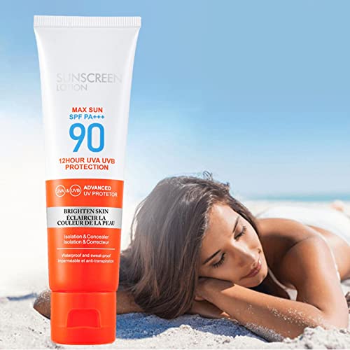 Spf 90 Sun Screen Face Lotion | Natural Broad Spectrum Sun Block | Natural Oil-Free Broad Spectrum Sun Screen Protector | Uva/Uvb Sun Block Lotio