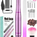 Electric Nail Files, Nanssigy Nail Drill for Acrylic Nails Gel, Nail Files Professional 20000 RPM, 11 Drill Bits, Adjustable Speed Electric Manic