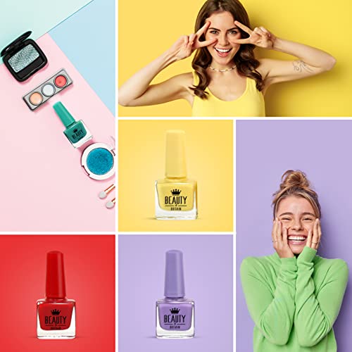 Beauty4Britain Bright Nail Polish Set 24/48 Modern Shades 5 ML Colourful Caps UK Seller (Colour Set B (24 bottles))