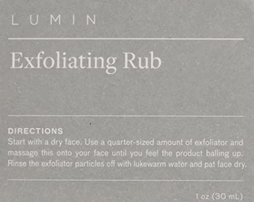 Lumin Exfoliating Rub for Men (1 oz) - Activated Charcoal Face Exfoliator Rub for Reducing Dullness, Dryness, Dark Spots, Blackheads, and Shaving