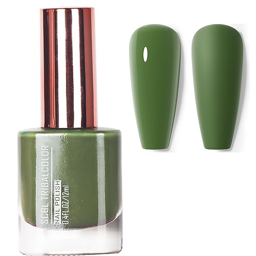 Green Nail Polish - Matcha Green Nail Varnish - Neutral Color Nail Varnish, Quick Dry Breathable Nail Polish Long Lasting Nail Varnish Gel No Nee