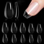 Makartt False Nails, Short Coffin Nail Tips 500pcs, Press on Nails Clear Full Cover False Nail Tips, Fake Nails, False Nails Short 10 Sizes for N