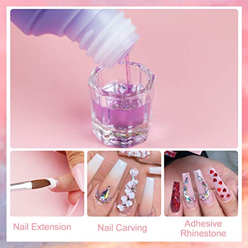 Saviland 250ML Acrylic Liquid High Capacity - Monomer for Acrylic Nails - 8.45OZ Acrylic Monomer Liquid Professional MMA-Free, Non-Yellowing, Acr