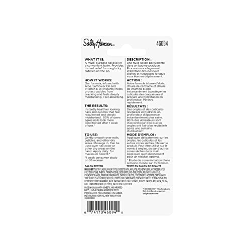 Sally Hansen Moisturising Cuticle Rehab Oil, for Restoring Dry Cuticles - 8.8 ml