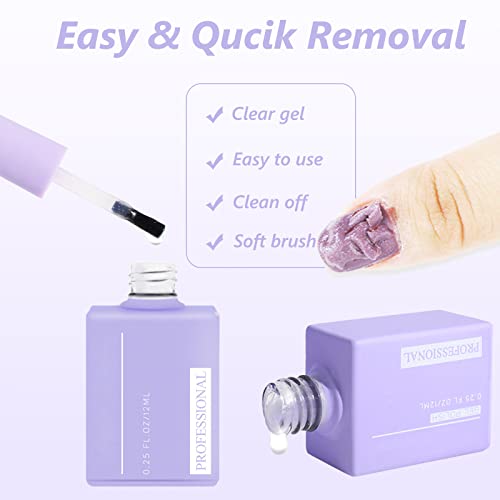 Gel Nail Polish Remover, 12Ml Nail Polish Remover Quick & Easy Remove Gel Polish Remover, Quick Removal No Harm, Soaking Or Wrapping No Need For
