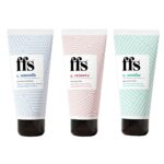 FFS Beauty Three Step Shaving Regime for Women 300ml - Exfoliating Shave Scrub, Moisturising Shave Cream and Repairing Post Shave Balm with Manuk