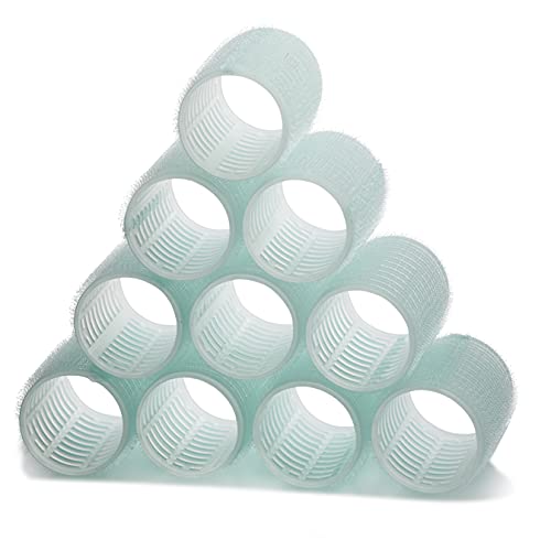 KHEERANA 10 Pieces Self Grip Hair Rollers 44MM Medium Hair Curlers For Short And Long Hair Salon Hairdressing Curler For Curling And Styling Hair