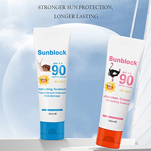 Sunscreen Cream SPF90PA++,Protection Face Cream Disaar Sunblock 90++ Protective Cream Pigmentation 100g (Sunscreen)