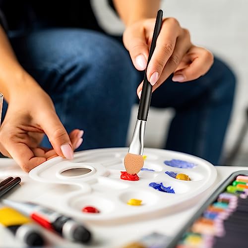 Eyeshadow Applicators, 30 Peces Eyeshadow Brush Sponge Brushes Makeup Applicator 7.5 cm/3 Inch Reusable Foam Tip Makeup Eye Shadow Applicator Bru