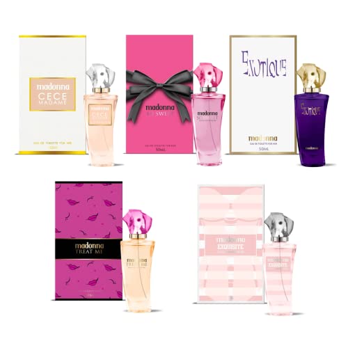 Madonna EDT Eau De Toilette Perfume Fragrance 5 Pack 50ml Treat Me Exquisite Exotique CeCe Madame So Sweet
