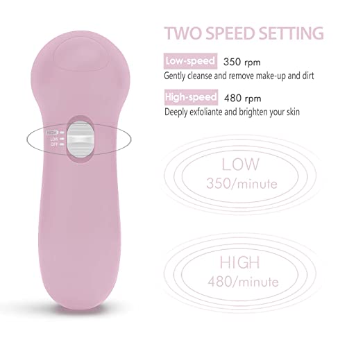 Facial Cleansing Brush Face Scrubber: CLSEVXY Electric Face Spin Cleanser Brushes with 7 Brush Heads for Deep Cleansing, Gentle Exfoliating, Remo