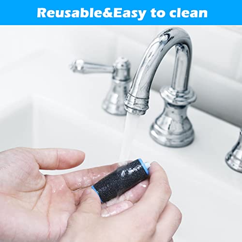 Jorest 10Pcs Replacement Rollers Compatible with Scholl Velvet Smooth, 2 Shapes & 3 Types of Roughness Foot File Refill Rollers for Electric Foot