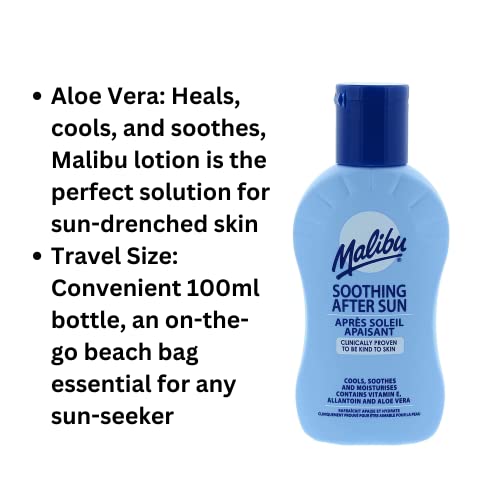 Malibu Sun SPF 20 Lotion 200ml and Malibu After Sun Soothing Moisturising Lotion 100ml - suncream bundle