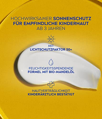 Nivea Sun Kids Protection & Care Sun Roller SPF 50+ (50 ml), Sun Cream Roll-On with SPF 50+, Extra Waterproof Sun Lotion for Children as a Practi